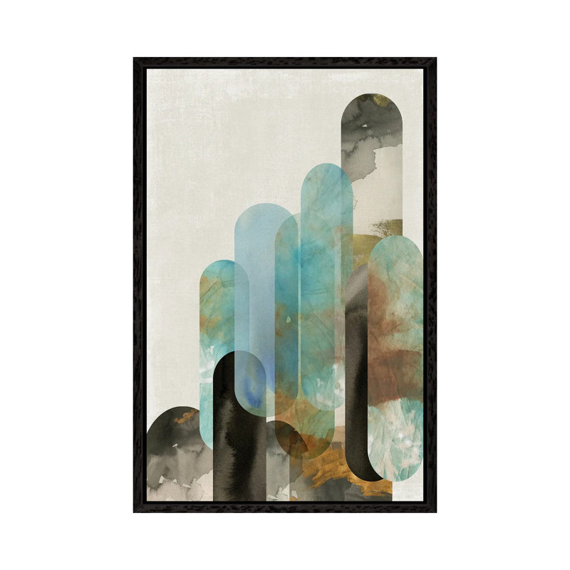 Teal Arches I by Tom Reeves - Gallery-Wrapped Canvas Giclée on Canvas, 66.04 cm H x 45.72 cm W, Black Floater Frame