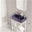 Meuble-lavabo 24 po avec lavabo en céramique, ensemble de lavabo console sur pied, lavabo rectangulaire en céramique sans robinet-120102148