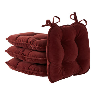 Coussin de siège d'intérieur réversible en velours côtelé
