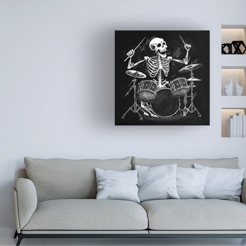 Art sur toile Sasha Skeleton II, H 14 po x l 14 po