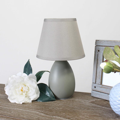  Mini Oval Ceramic Table Lamp for Bedroom Desk and Bedside Lighting Décor