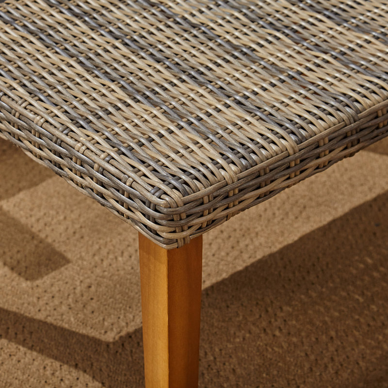 Ensemble de conversation pour patio en bois d'acacia massif et osier pour 10 personnes Carmyn