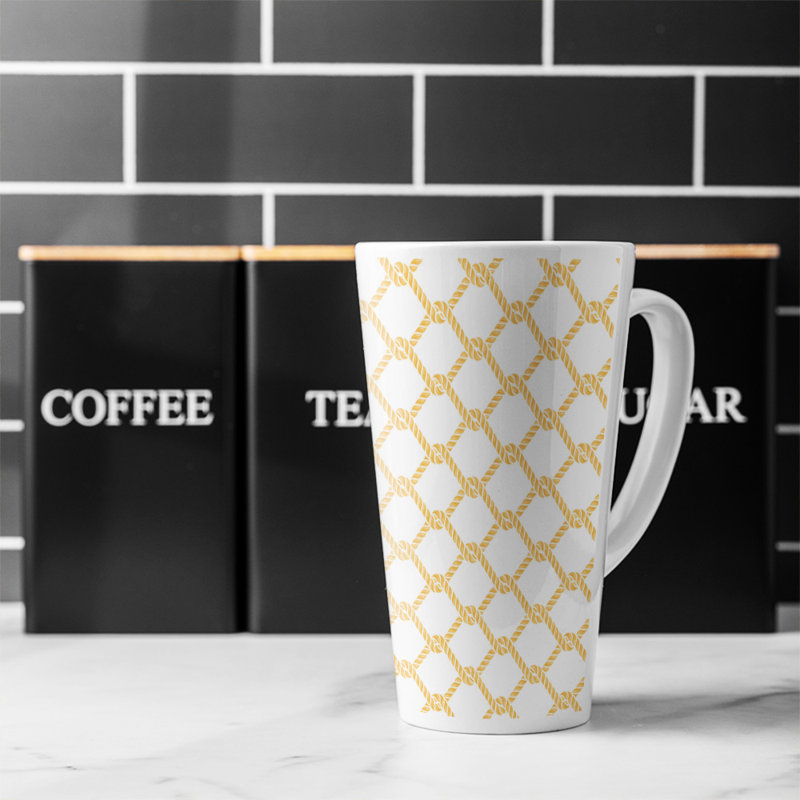 Chainlink Rope Latte Mug, Gold