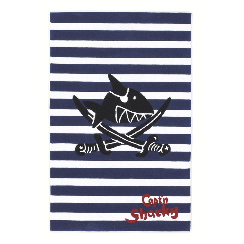 Capt'n Sharky Area Rug, Rectangle 70 x 140cm