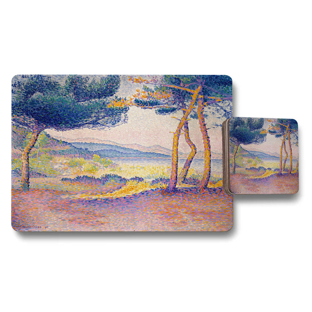 Impressionist Landscape Placemats And Coasters Set