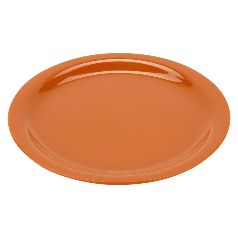 Ensemble de 4 assiettes à dîner en mélamine GET, 9 po, récolte de diamants (ensemble de 12) GET, Orange