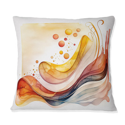 Coussin décoratif Warm Minimalist Waves - Abstract Minimalisme