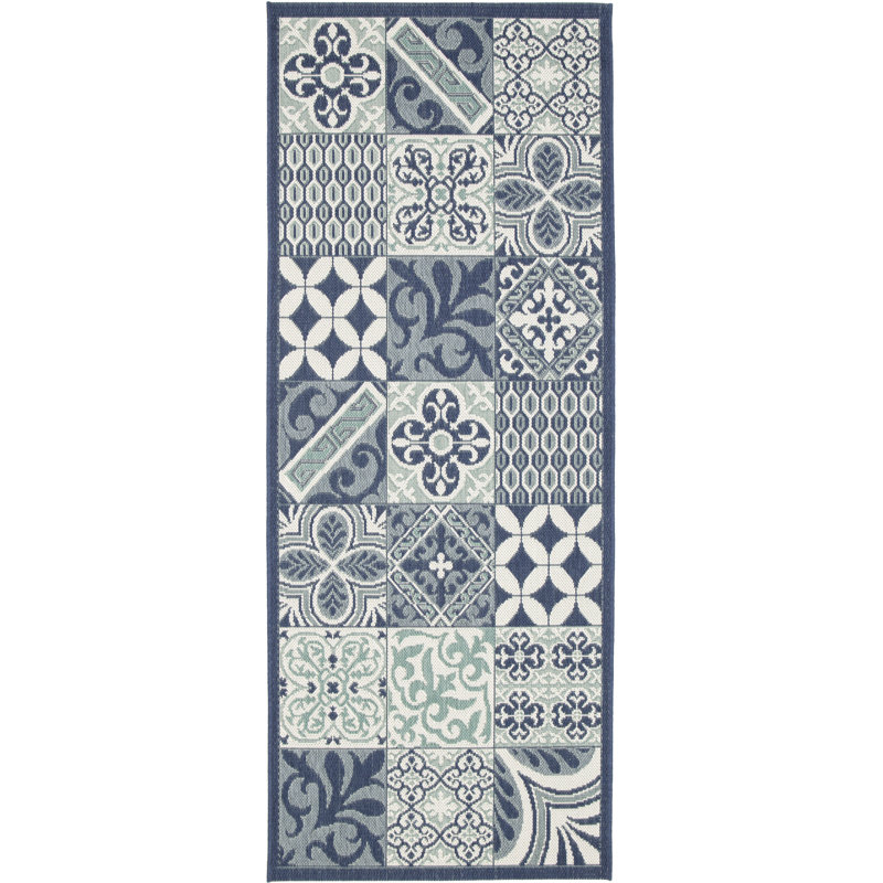 Runner Palermo Ikat 80cm X 200cm Indoor / Outdoor Area Rug