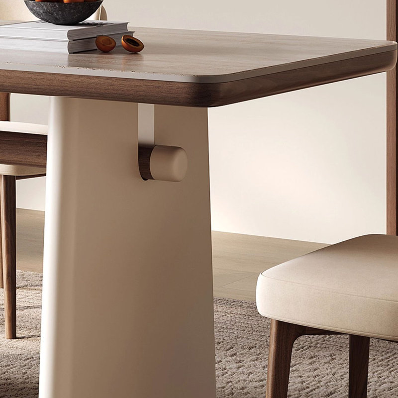 Table de salle à manger moderne française, 29,53 po H x 62,99 po L x 31,5 po D, Ensemble de 5 pièces : table, 4 chaises