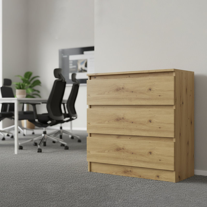 Traynor 70cm W 3 - Drawer Chest of Drawers, Artisan Oak