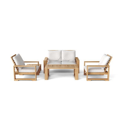 Capistrano Outdoor 5 - Piece Teak Conversation Set