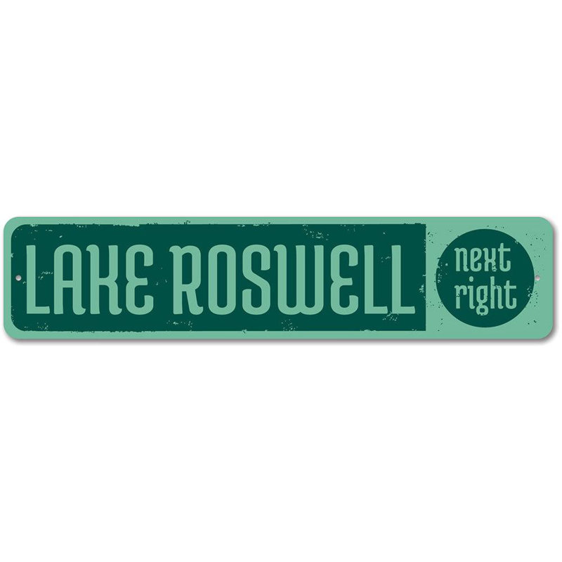 Plaque en métal Lake, H 6 po x l 24 po x P 0,06 po
