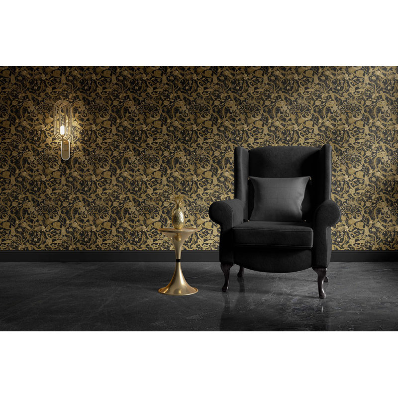 Glamour Life Wallpaper, Black/Gold