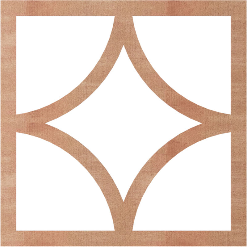 Statesman Wood Fretwork Pierced Ceiling Medallion, Cherry, 36" H x 36" W x 0.25" D
