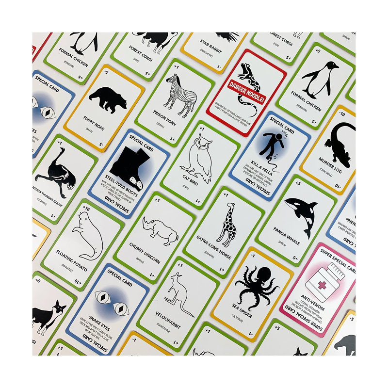 Jeu de cartes danger nouilles
