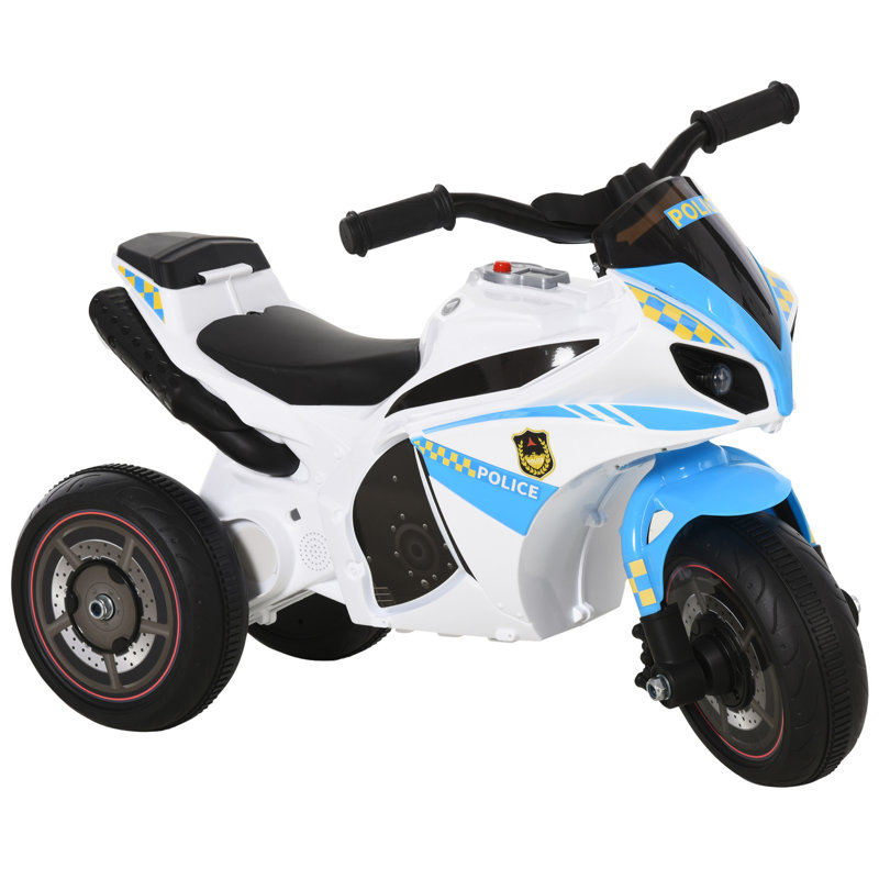 Norma Kids Ride-On Police Bike 3-Wheel Vehicle Toddler 18-36 Months Blue