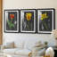 Midnight Tulip IV - reproduction encadrée sur mesure de qualité supérieure mate - 3 pièces-1767813650-1767813660