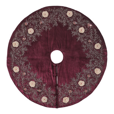 Burgundy/Cream Tree Skirt