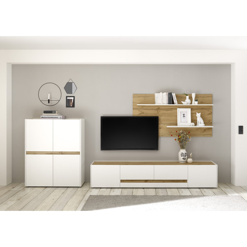 Broadmoor Unfinished Entertainment Centre for TVs up to 65", White