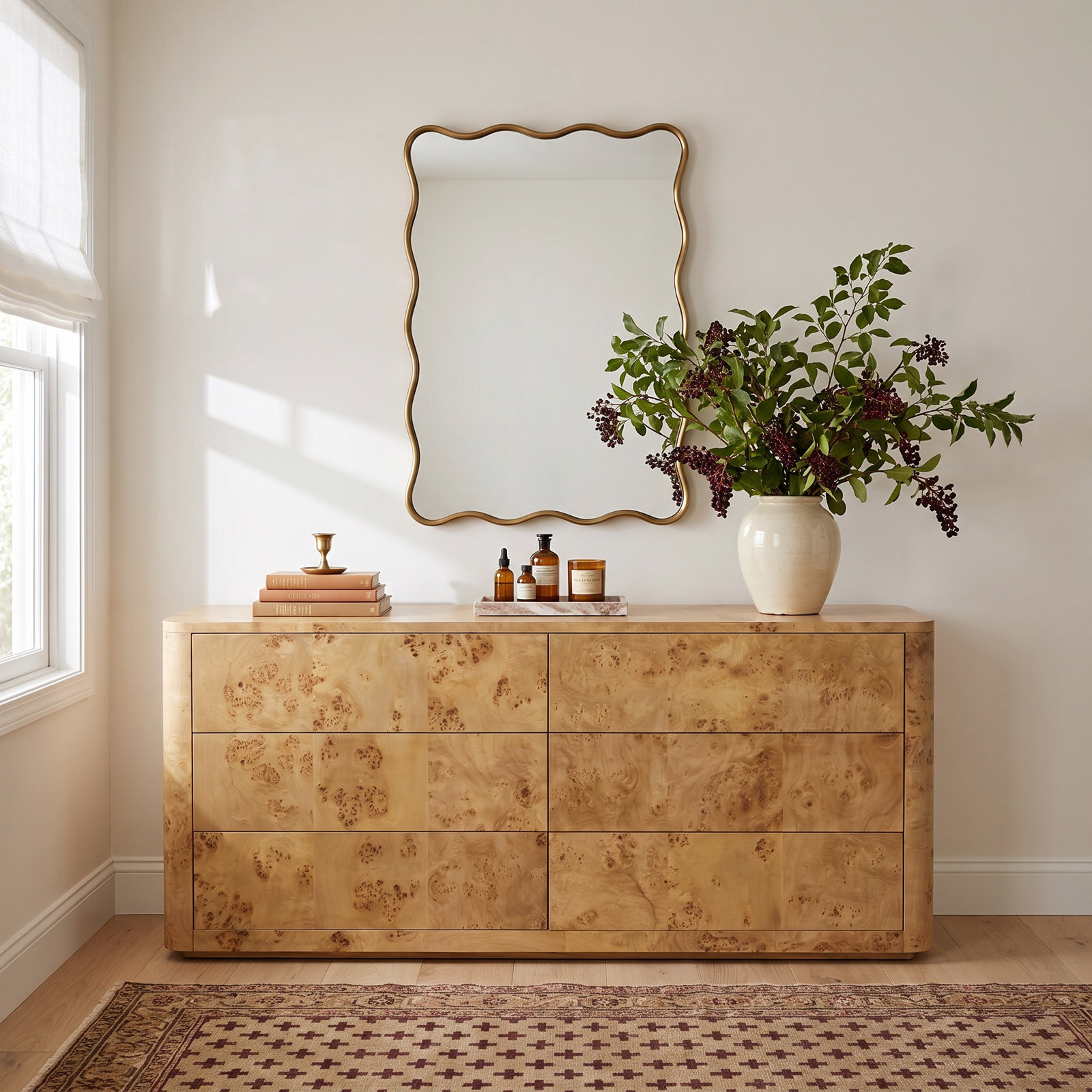 Lisle 72" Burl Dresser