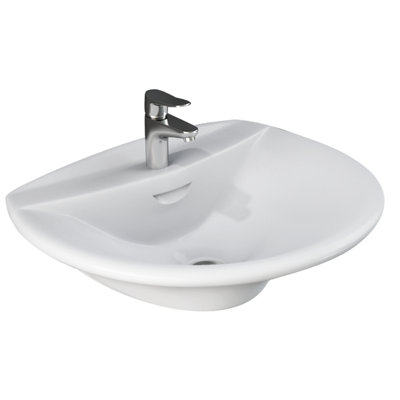 Barclay Venice 520 15.75'' White Vitreous China U-Shaped Bathroom Sink with Overflow
