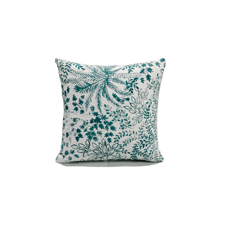 Housse de coussin et insert Liza en bleu / vert / bleu sarcelle / blanc, 20 po x 20 po