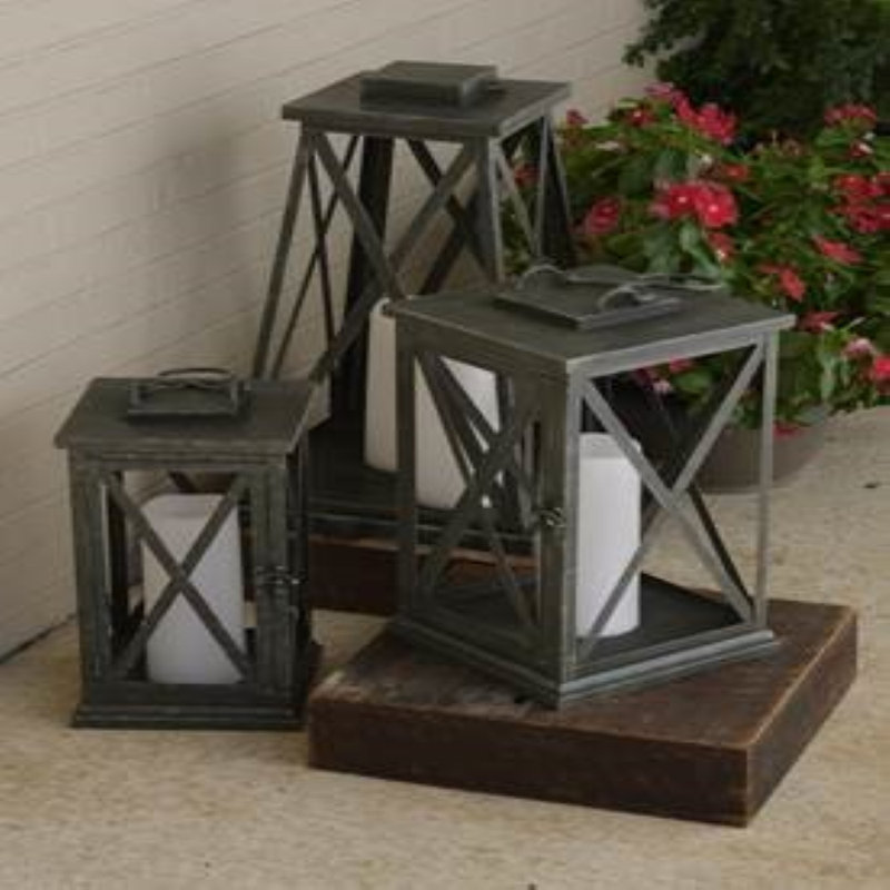 Lawrence Lantern, 17.6" H x 9" W x 9" D