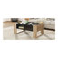 Table basse haute brillance avec 2 tiroirs, table centrale pratique à deux tons avec compartiments cachés, table basse rectangulaire avec tablette de rangement ouverte pour le salon, la chambre à coucher, noir, 41,3 x 23,6 po
