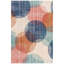 Tapis Estuary2 Modern Circles à motifs géométriques turquoise, rose et crème, lavable à la machine, antidérapant, à poils courts, pour l'intérieur et l'extérieur, adapté aux animaux domestiques, idéal pour le salon, la chambre, la salle à manger, l'entrée, le couloir ou le bureau.-1643507287