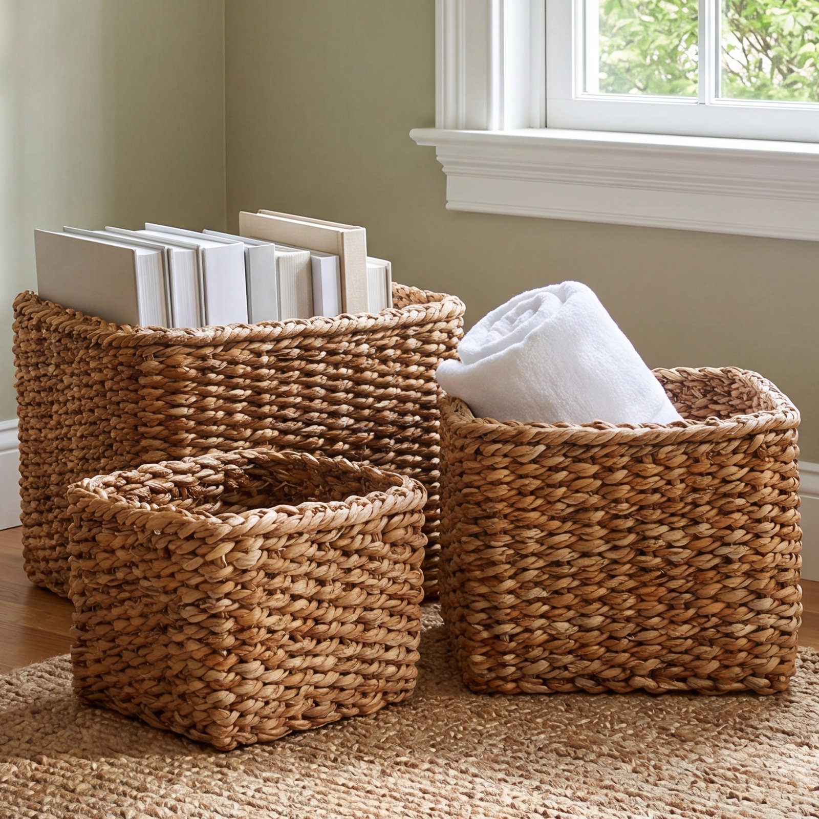 Charton Handmade Seagrass Storage Basket Set