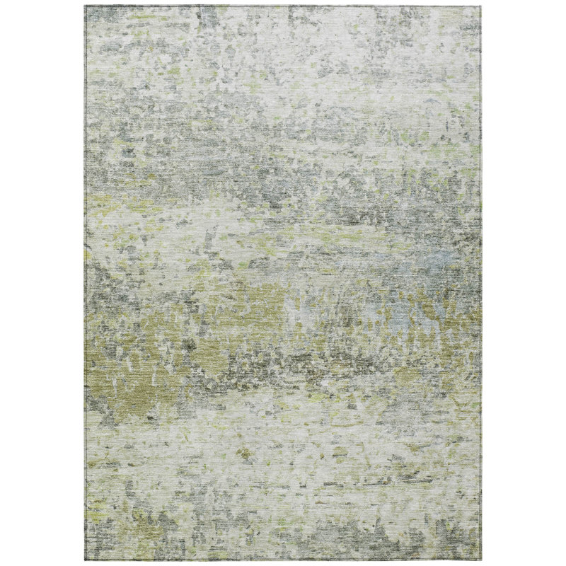 Red Rectangular 10' x 14' Washable Synthetic Area Rug
