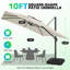 Parasol de patio en porte-à-faux 10 pi-378673577