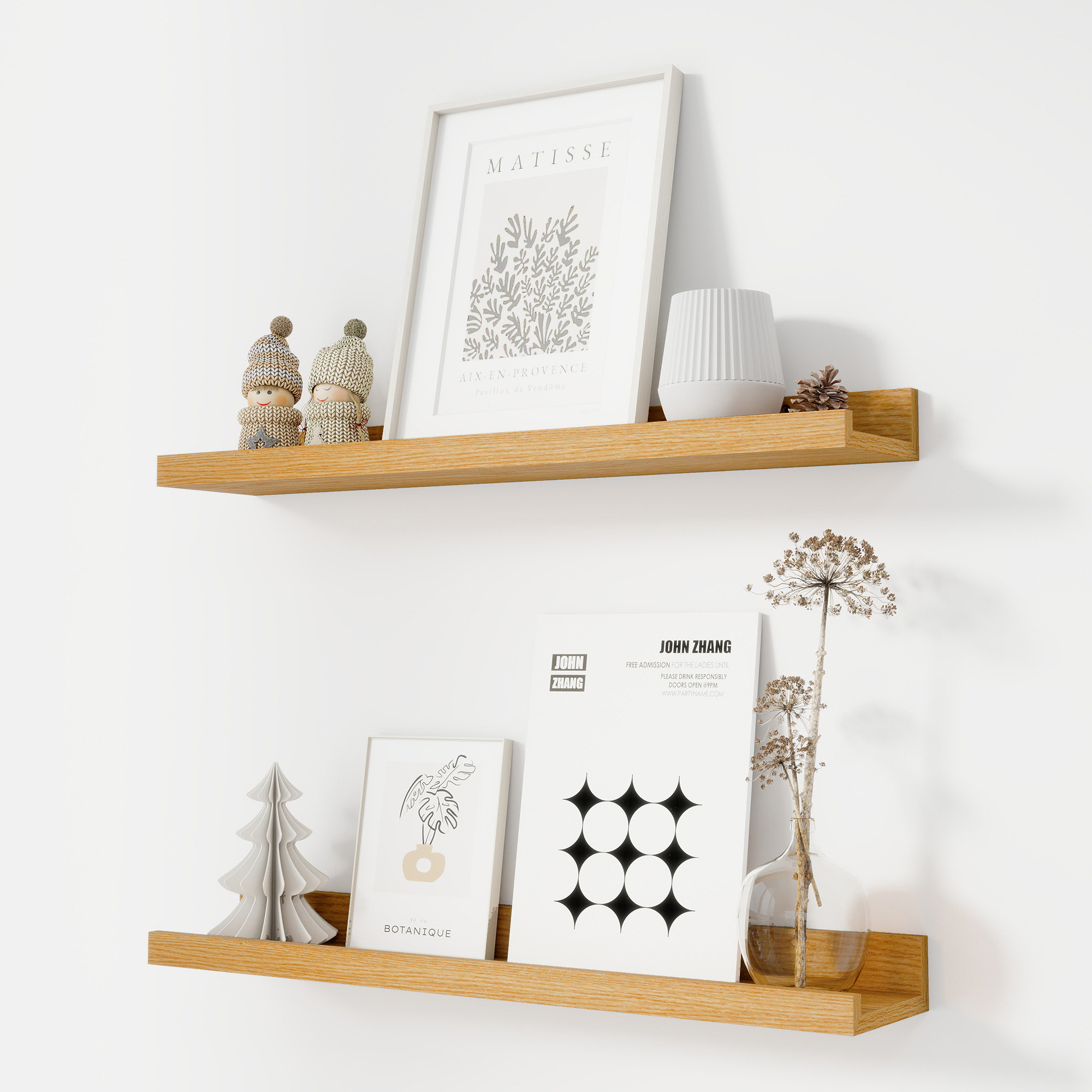 Millwood Pines Darlicia 2 Piece Picture Ledge Wall Mounted Shelf & Reviews | Wayfair