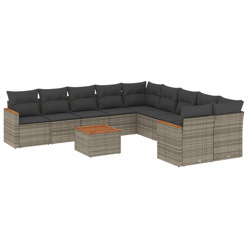 Grand canapé modulaire en rotin PE Vidaxl