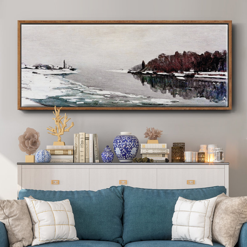 «The Neve» sur la berge de la seine, 1867, reproduction d'art sur toile, H 24 po x l 60 po x P 1,5 po, Noir