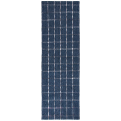 Tamworth Lauren Ralph Lauren Hand Woven Wool/Viscose Plaid Rug in Navy