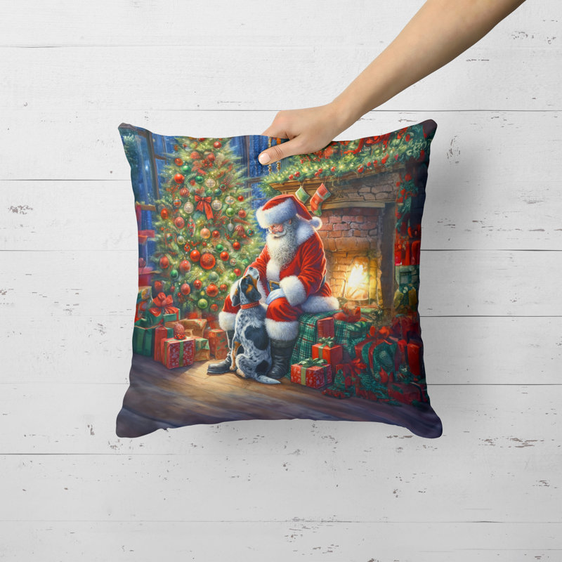 Coussin Bluetick Hound and Santa Claus, H 18 po x l 18 po