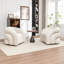 Fauteuil demi-tonneau pivotant rembourré Coyle-1536333459