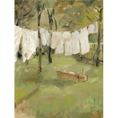 «Laundry Day II» sur toile par impression à lettres et doublée