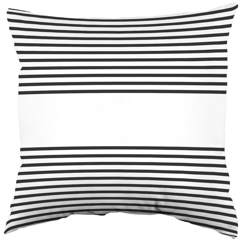 Striped and Abstract Reversible Throw Pillow