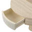 31.5-inch Round MDF Coffee Table with Yellow Finish, Lift-Top and Hidden Storage, Modern Compact Design for Small Spaces