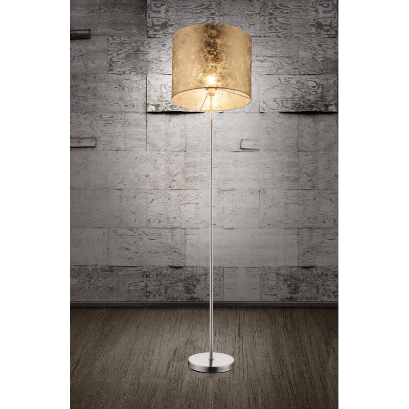 Amy 160cm Matt Nickel Traditional Floor Lamp, Gold