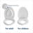 ELLO&ALLO Elongated Toilet Seat Adult/Child,Built-In Potty Training Seat, Soft Quiet Close Non-Slip Seat, Easy to Install & Clean,Magnetic Kids Seat and Cover for Elongated Oval Toilets,White-129206384-129206380