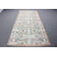 Tapis turc vintage rétro Oushak beige avec motif floral complexe pour le salon
