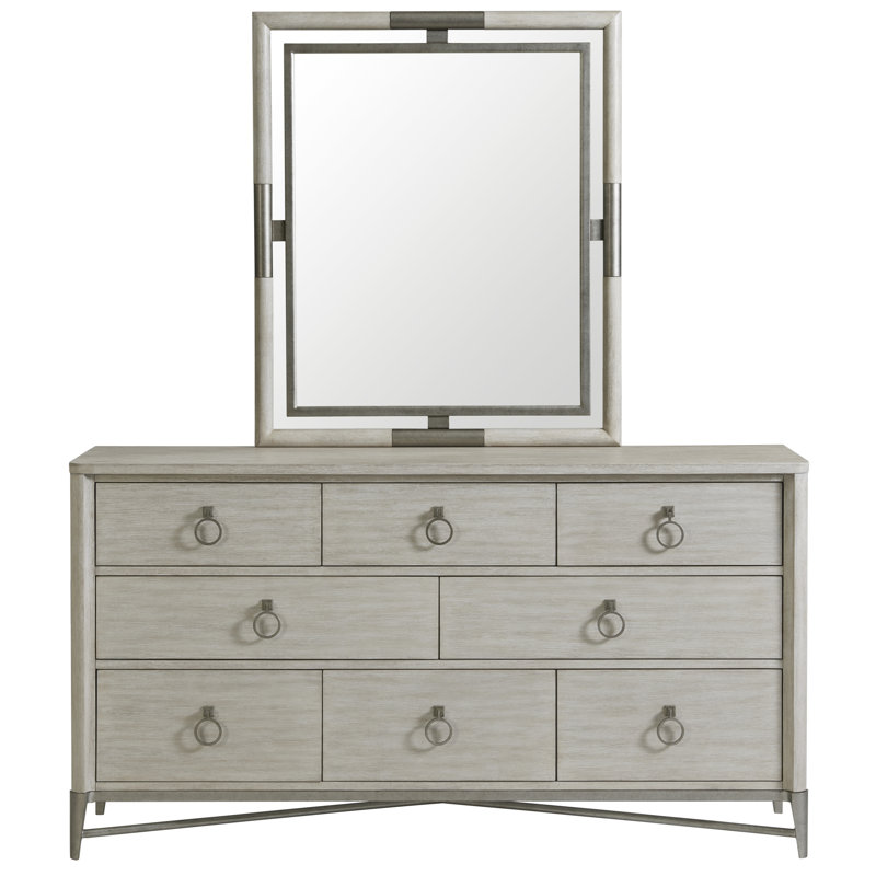 Ensemble de commode et miroir Regan, Gris