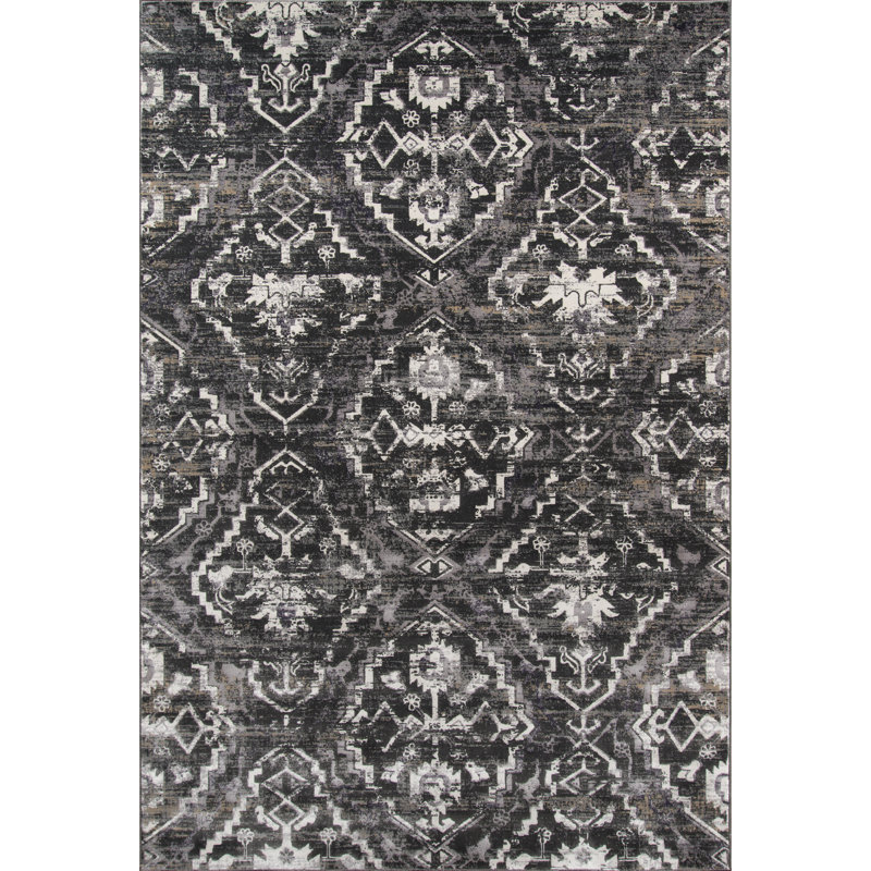 Tapis gris anthracite Frampton Cotterell, Rectangle 8 pi 6 po x 11 pi 6 po