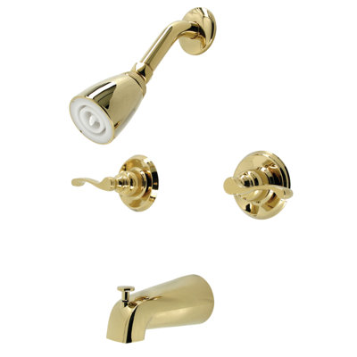 Kingston Brass Royal Double-Handle Tub and Shower Faucet