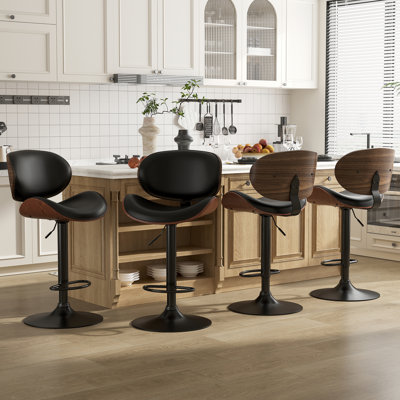 Tabouret de bar pivotant à hauteur réglable avec structure en métal