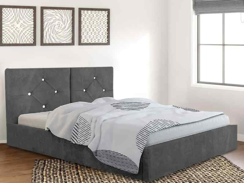 Upholstered Bed, Super King (6'), Grey