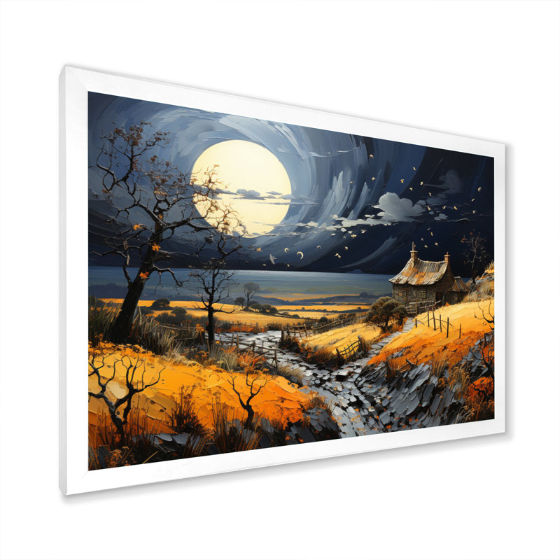 Patchwork de campagne Moody Skies I, H 30 po x l 40 po x P 1,5 po, Cadre photo blanc